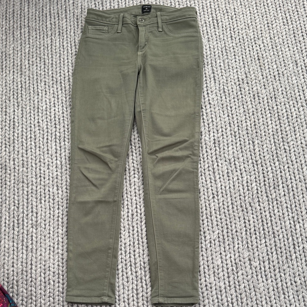 “Just Black” Olive Denim Pants
